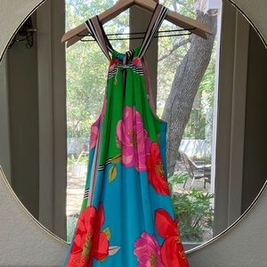 Trina Turk. Lightly used, bright summer halter dress!